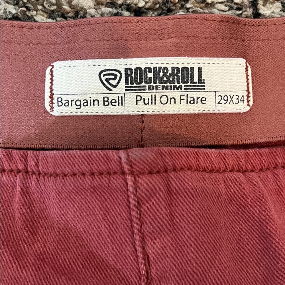Rock & Roll Cowgirl Red Pull On Flare Jeans
